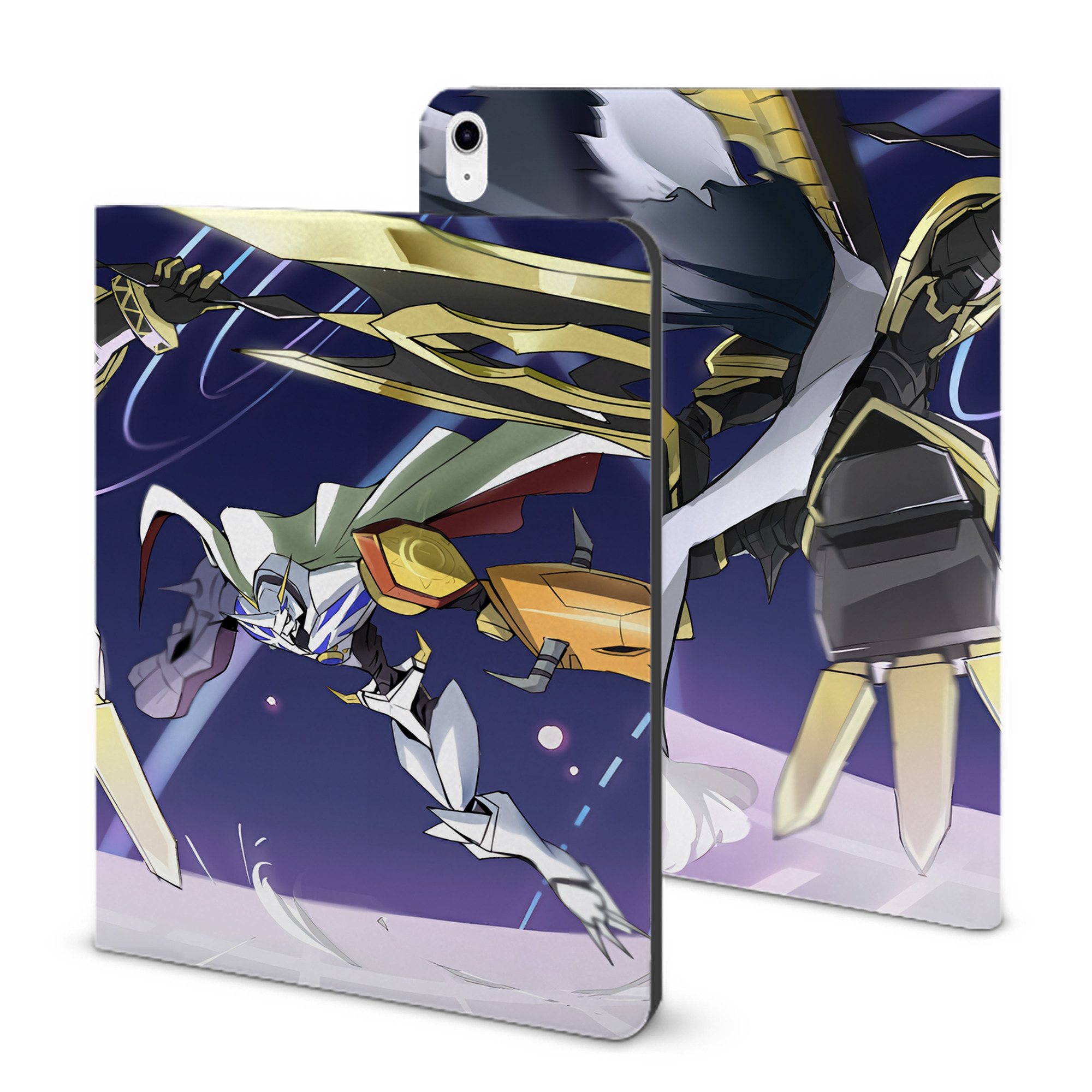 （画像用） Digimon デジタルモンスター/デジモン IPad ケース ブック型 PUレザー TPU 耐衝撃 軽量 薄型 ペン収納なし 全面保護 IPad 各モデル対応